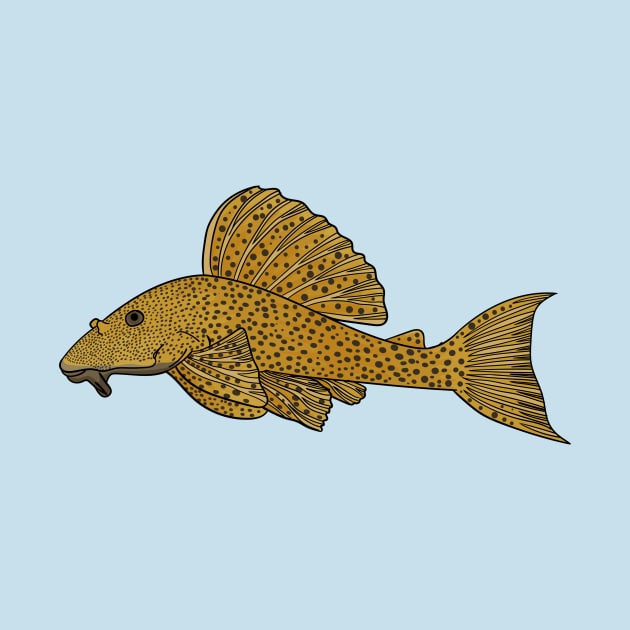 Pleco fish cartoon illustration by Cartoons of fun