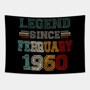 63 Years Old Legend Since February 1960 63rd Birthday Tapestry