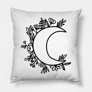 Floral moon Pillow