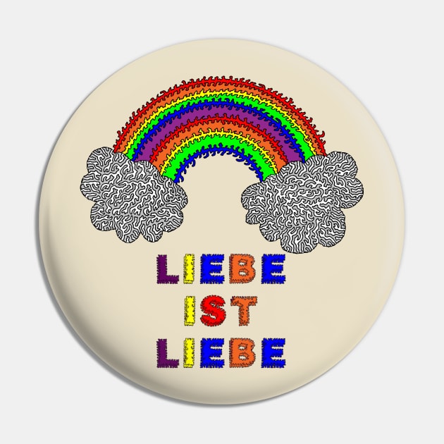 Love is Love - German Pin by NightserFineArts