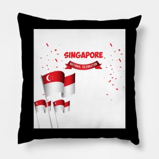 Singapore national day Pillow