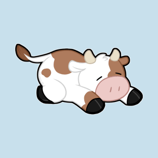 Sleepy Cow - Brown T-Shirt