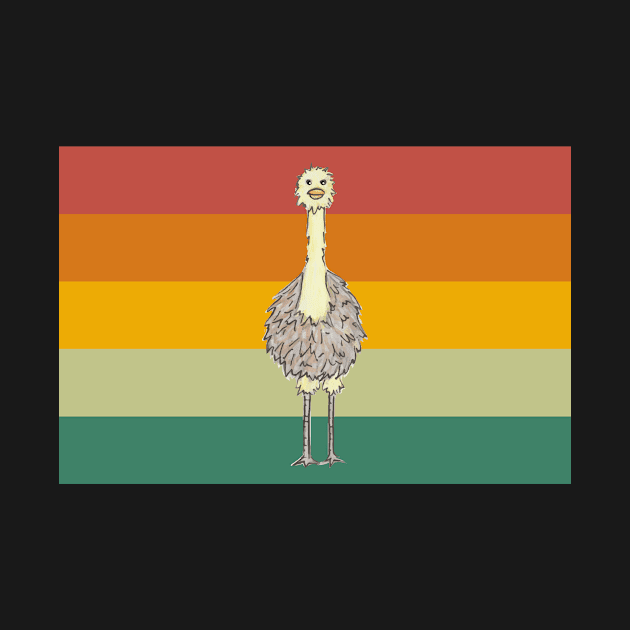 Vintage Animal Retro Ostrich 63 by rosenbaumquinton52