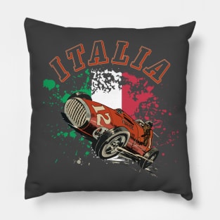 Italian Historic Racing Car Pillow