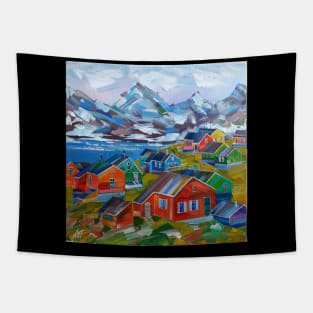 Greenland with oil paints Tapestry