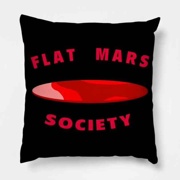 Flat mars society Pillow by Nazar
