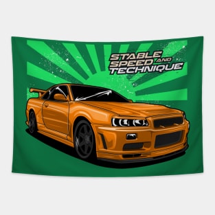 JDM Skyline R34 Tapestry