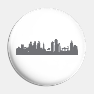 Philadelphia in gray Pin