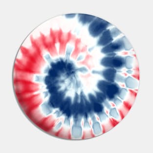 Red White and Blue Tie Dye Hippie 4th of July Pin