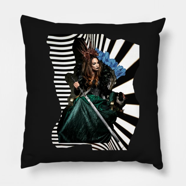 Eternal Lair - Discovery Of A Witch - Every Witch Way - Blue Flower Pillow by LescostumesdeM