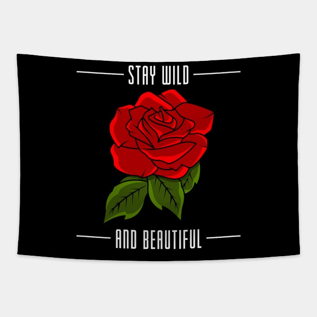 Stay wild and beautiful - Flowers Tapestry by Markus Schnabel