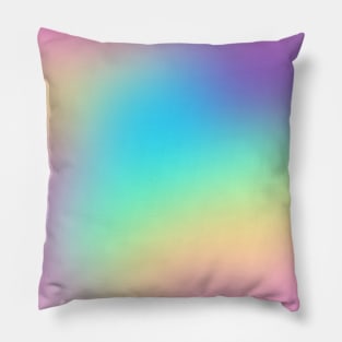 Soft Pastel Rainbow Ombre Design Pillow