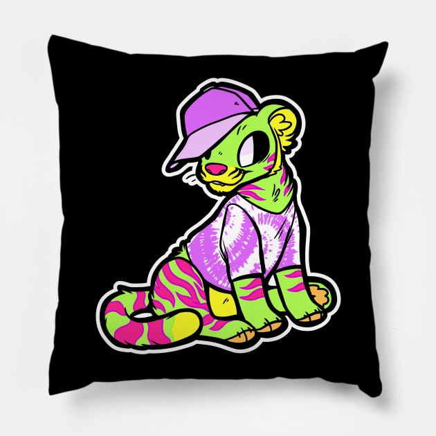 Rad Tiger Pillow by arkay9