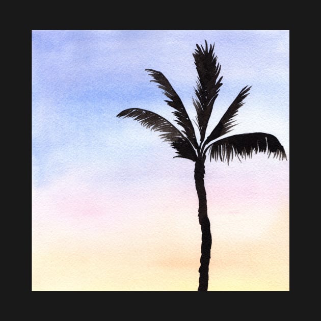 Single Palm Tree with soft background by Sandraartist