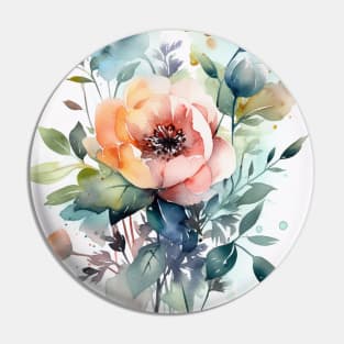 Watercolor flowers Pin