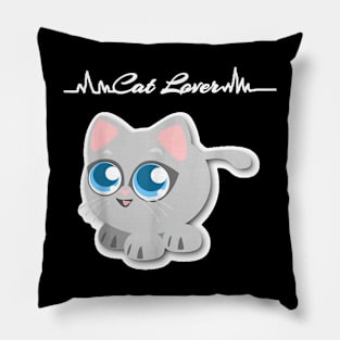 Cat Heartbeat Pulse Animal Pet Kitty Cat Lovers Pillow