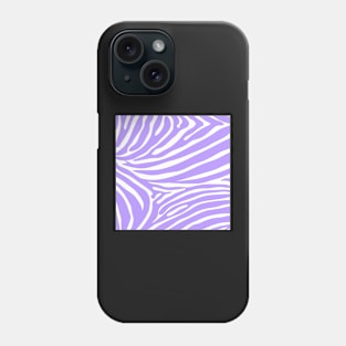 Lilac and White Zebra Print Phone Case