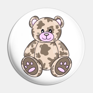 Brown Spotted Teddy Bear Pin