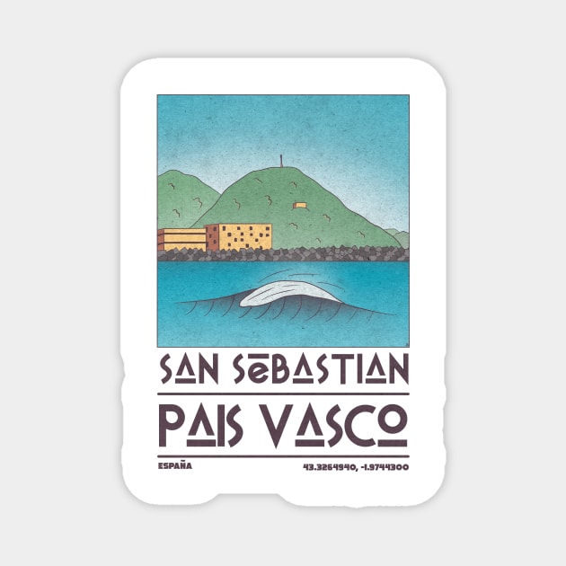 San Sebastian, Basque Country Magnet by JDP Designs