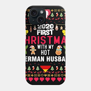 2020 First Christmas With My Hot German Husband Phone Case