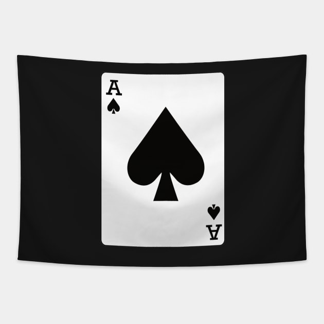 Playing Card Ace of Spades Tapestry by Bugsponge