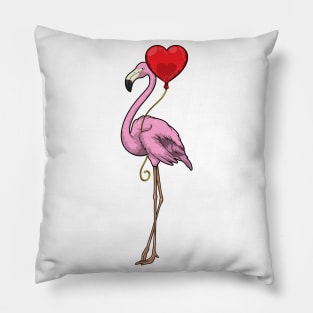 Flamingo Heart Balloon Pillow