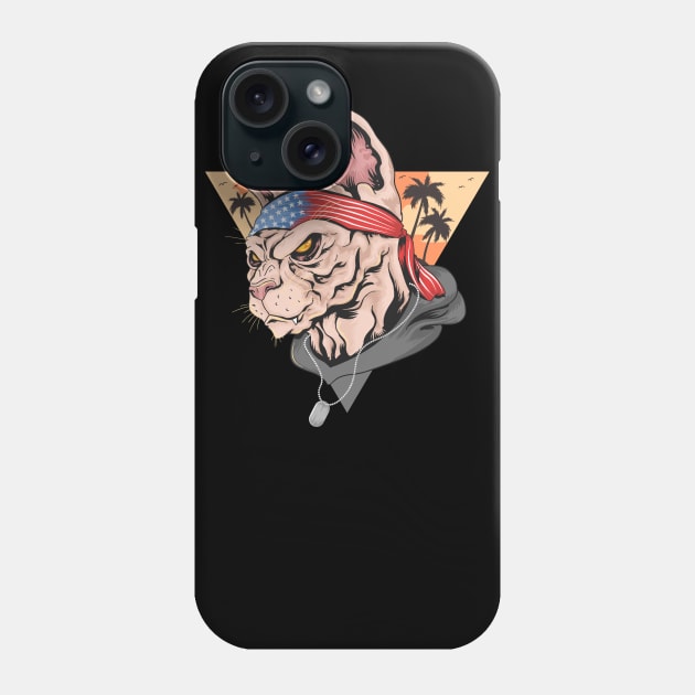 Veteran Cat July 4th Independence Day Gift Phone Case by BadDesignCo