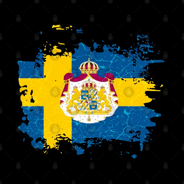 Sweden Swedish Flag Coat Of Arms by Mila46