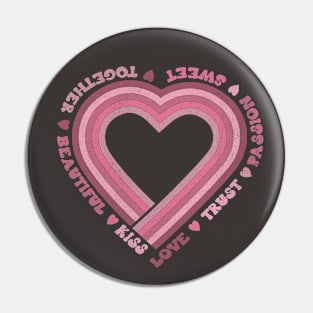 Love heart words Pin