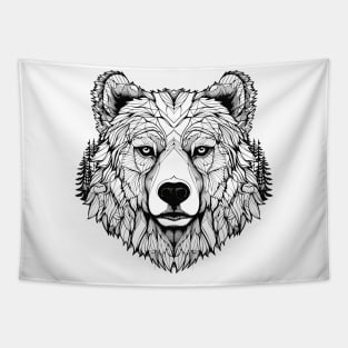 Grizzly Bear Animal Freedom World Wildlife Wonder Vector Graphic Tapestry