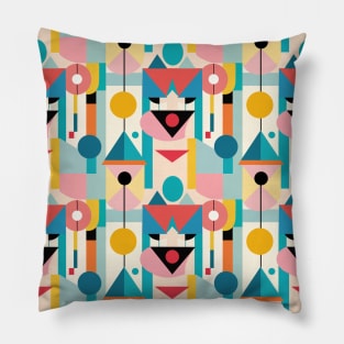 Bauhaus Geometric Pattern III Pillow