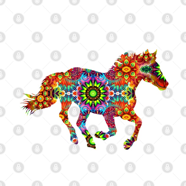 colorful horse by KHMISSA ART