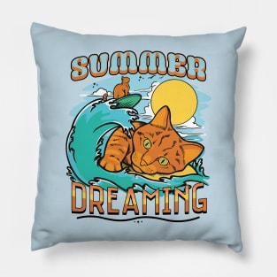 Summer Dreaming Cat Pillow