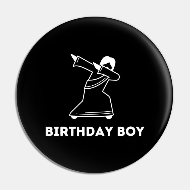 Funny Jesus Christmas Dabbing Birthday Boy Pin by Marham19