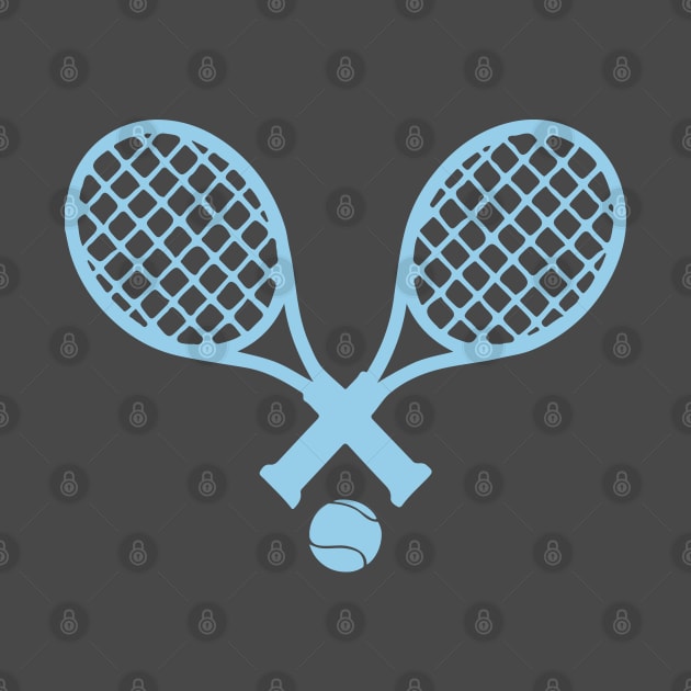 Tennis Rackets Blue by inkstyl