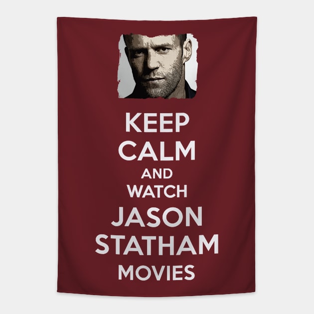 Keep Calm and watch Movies Tapestry by Naumovski