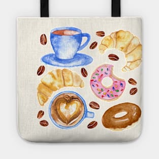 Coffee, Donuts & Croissants Tote