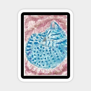 Sleeping Blue cat art Magnet