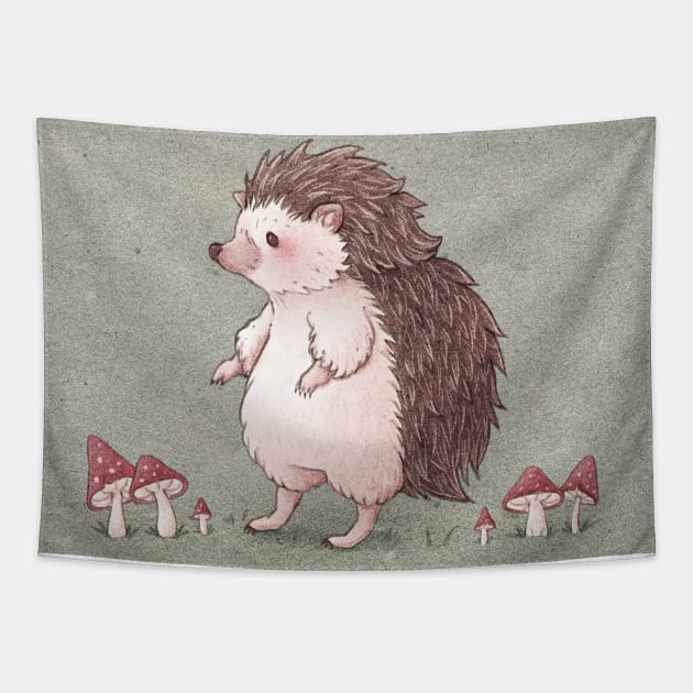 Cute Hedgehog Tapestry by fairydropart