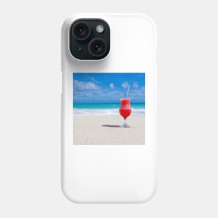 Red cocktail on the beach Phone Case