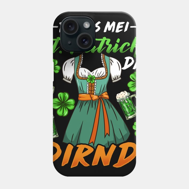 Womens This is Mei St. Patrick's Day Dirndl I Beer and Shamrock product Phone Case by biNutz