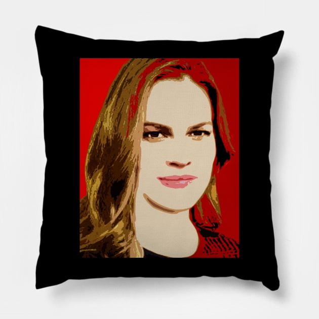 Hilary Swank Pillow by oryan80