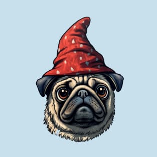 Little Red Wizard Pug T-Shirt