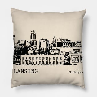 Lansing Michigan Pillow