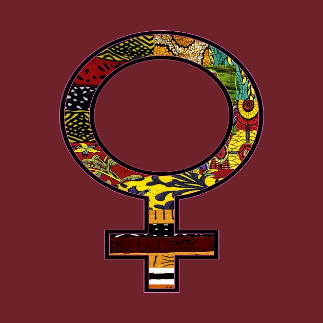 Afrocentric Brown & Gold Female Symbol by artbyomega