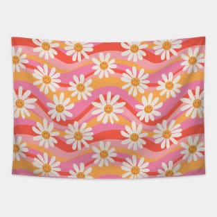 Wavy Daisies Tapestry