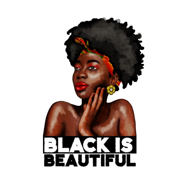 Black is Beautiful, Afro African Woman by dukito