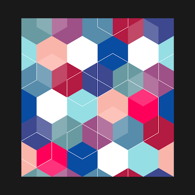 Hexies in Blue by PolitaStore