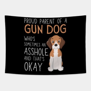 Proud Parents of Gun Dog Pet Lover Tapestry