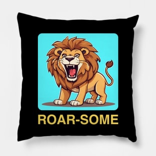 Roar-Some | Lion Pun Pillow